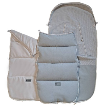 CAŁOROCZNY ŚPIWOREK do fotelika i wózka BABY GREY